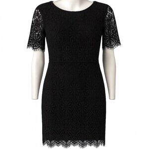 🖤 MSLG Black Lace Sheath Dress – Size Medium